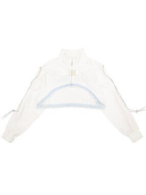 NEW ACDC RAG Capsule Bunny Heart Hack White/Pastel Blue Crop Jacket